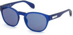 54mm Round Sunglasses - Matte Blue/ Blue Mirror