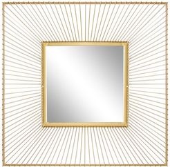 Willow Row Square Gold Metal Dimensional Wall Mirror - 26" x 26" at Nordstrom Rack