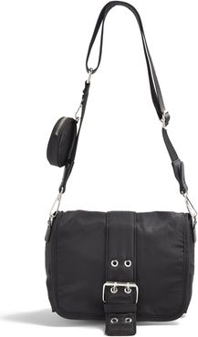 Buckled Crossbody Bag - Black