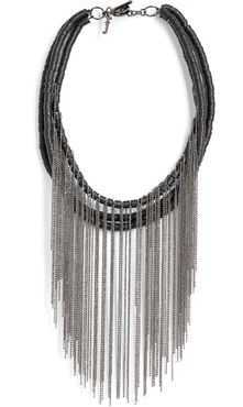 Fringe Multi Strand Collar Necklace