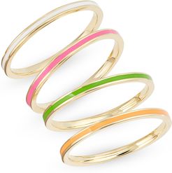 Rae Set Of 5 Enameled Rings