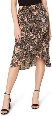 Casey Floral Wrap Front Skirt