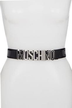MOSCHINO Thick Leather Logo Belt at Nordstrom Rack