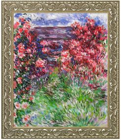 Overstock Art The House Among the Roses, 1925 by Claude Monet Framed Hand Painted Oil Reproduction at Nordstrom Rack