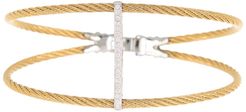 ALOR 18K Yellow Gold Stainless Steel Diamond Cable Cascade Chain Bracelet at Nordstrom Rack