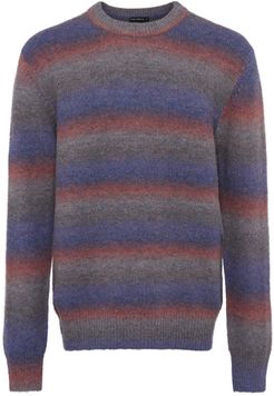 Space Dye Stripe Crewneck Sweater