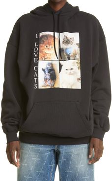 I Love Cats Cotton Hoodie