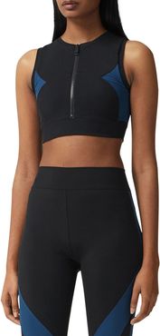 Quinn Colorblock Stretch Jersey Crop Top