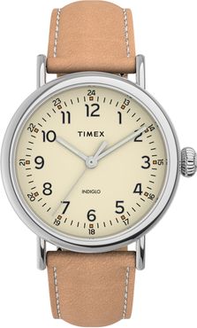 Timex Standard Leather Strap Watch, 40mm