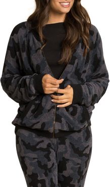 Barefoot Dreams Cozychic Ultra Lite(TM) Camo Full Zip Cardigan