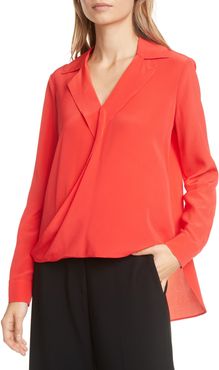 JUDITH AND CHARLES Gehry Wrap Front Silk Georgette Blouse at Nordstrom Rack