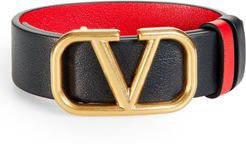 Vlogo Reversible Leather Bracelet