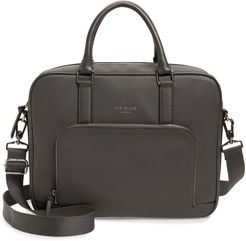 Coulter Faux Leather Document Bag - Grey