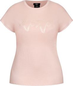 Plus Size Women's City Chic With Love Graphic Tee