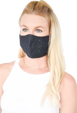 Embroidered Adjustable Contoured Cotton Face Mask