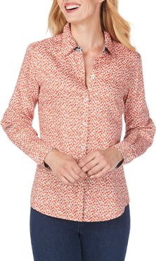 Ditsy Autumn Floral Wrinkle-Free Sateen Shirt