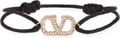 Valentino Vlogo Signature Pave Cord Bracelet