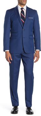 Vince Camuto Medium Blue Solid Slim Fit 2-Piece Suit at Nordstrom Rack