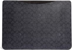 Signature Coated Canvas 16-Inch Laptop Sleeve - Grey