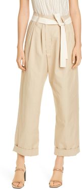 Brunello Cucinelli Grossgrain Belted Cuff Pants at Nordstrom Rack