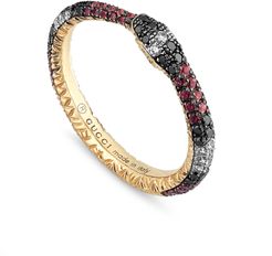 Ouroboros Diamond & Stone Pave Snake Ring