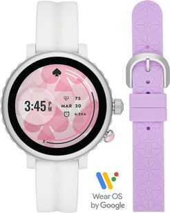 kate spade new york Quail silicone strap smartwatch gift set, 42mm at Nordstrom Rack