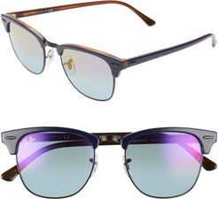 Clubmaster 51mm Sunglasses - Blue/ Red/ Blue Mirror