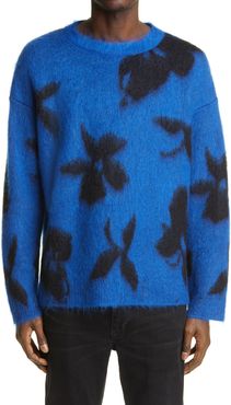 '90S Orchid Jacquard Mohair Blend Sweater