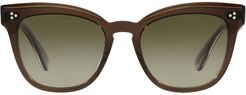 Marianela 54mm Gradient Butterfly Sunglasses - Espresso/ Olive Gradient