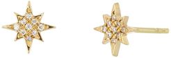 Bony Levy 18K Yellow Gold Pave Diamond Petite Northern Star Stud Earrings - 0.03 ctw at Nordstrom Rack