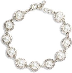 Crystal & Imitation Pearl Bracelet