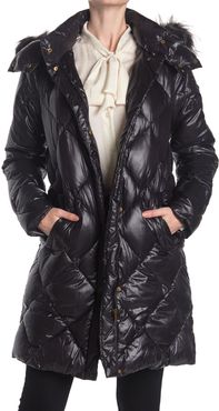 Donna Karan Quilted Faux Fur Hood Puffer Jacket at Nordstrom Rack