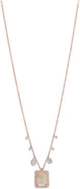 Meira T 14K Rose Gold Diamond Accent Labradorite Pendant Necklace at Nordstrom Rack