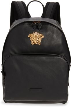 Medusa Leather Backpack - Black