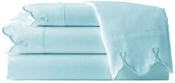 Belle Epoque Scalloped Embroidered Queen Duvet Set - Solid Blue at Nordstrom Rack