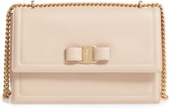 Medium Leather Shoulder Bag - Beige