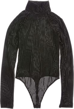 Velvet Rib Raglan Turtleneck Bodysuit