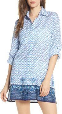 Tommy Bahama Floral Isles Cover-Up Boyfriend Shirt at Nordstrom Rack