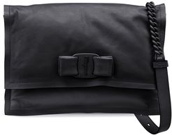Viva Puffy Calfskin Leather Shoulder Bag - Black