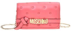 Quilted Logo Leather Wallet On A Chain - Pink