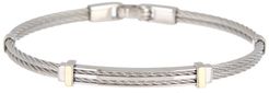 ALOR 18K Yellow Gold & Double Stainless Steel Cable Bracelet at Nordstrom Rack