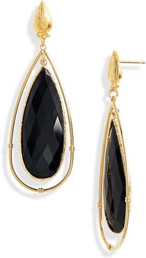 Serti Cage Drop Earrings