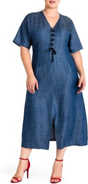 Plus Size Women's Standard & Practices Meme Tencel Midi Dress