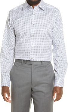 Big & Tall David Donahue Trim Fit Neat Diamond Dress Shirt