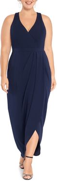 Plus Size Women's Xscape Tulip Hem Scuba Crepe Gown