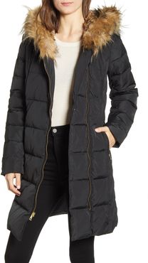 Cole Haan Signature Faux Fur Trim Hooded Coat at Nordstrom Rack