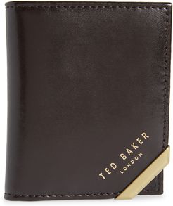 Coral Leather Bifold Wallet - Brown
