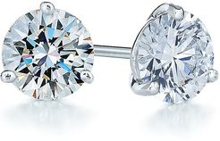 1.25Ct Tw Diamond & Platinum Stud Earrings