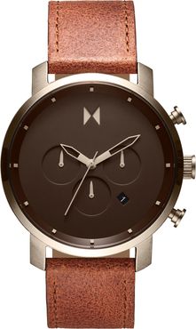 The Chrono Chronograph Leather Strap Watch, 45mm