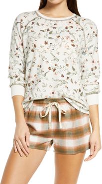 Floral Print Pajama Top